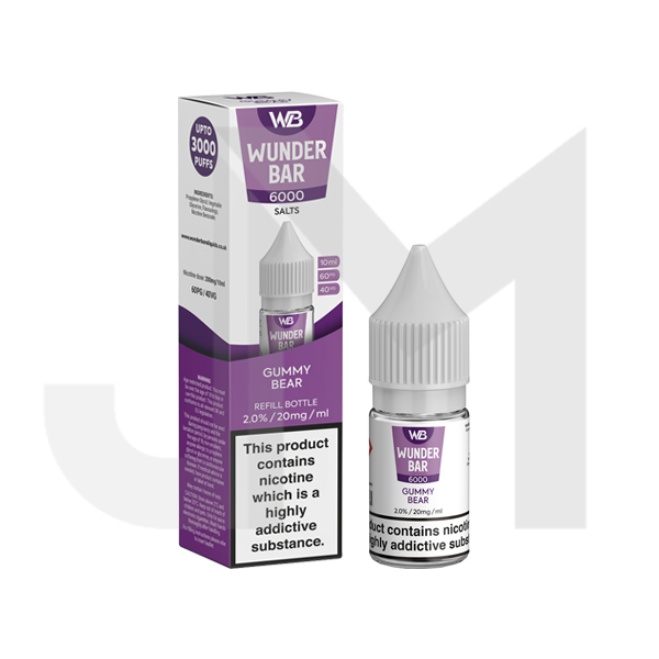 20mg Wunderbar 6000 Salts 10ml Nic Salts (60PG/40VG)