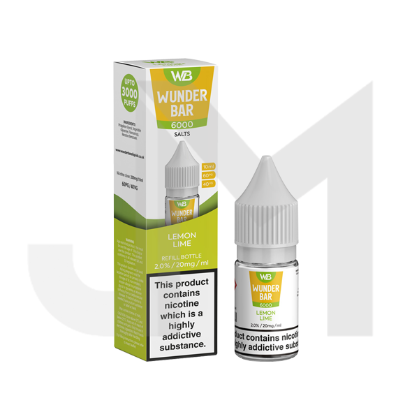 20mg Wunderbar 6000 Salts 10ml Nic Salts (60PG/40VG)