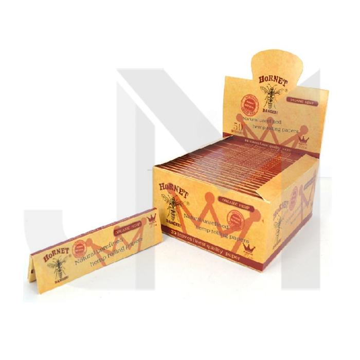 50 Hornet Brown King Size Organic Rolling Papers
