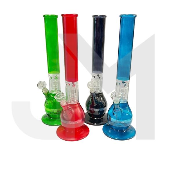 46cm Large Percolator Colour Glass Bong With Glass Bowl AC-205 (SM-2381)
