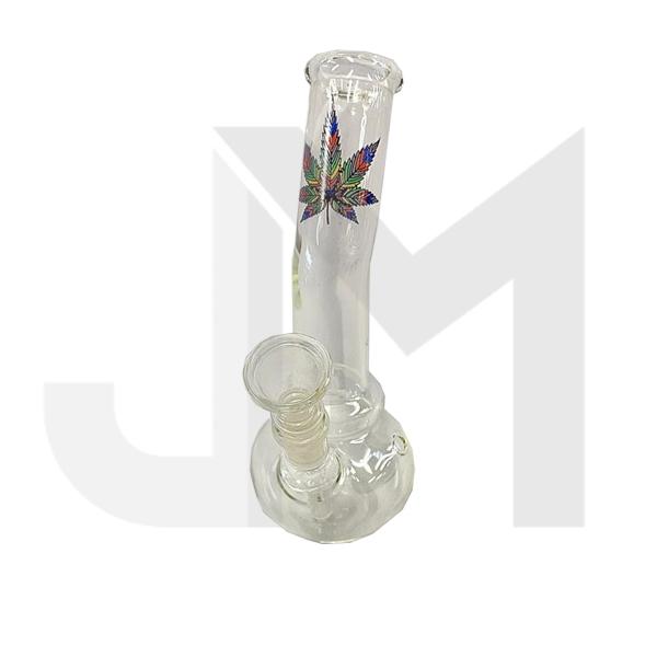 17cm Percolator Multi Leaf Print Glass Bong AC-215 (SM-2409)