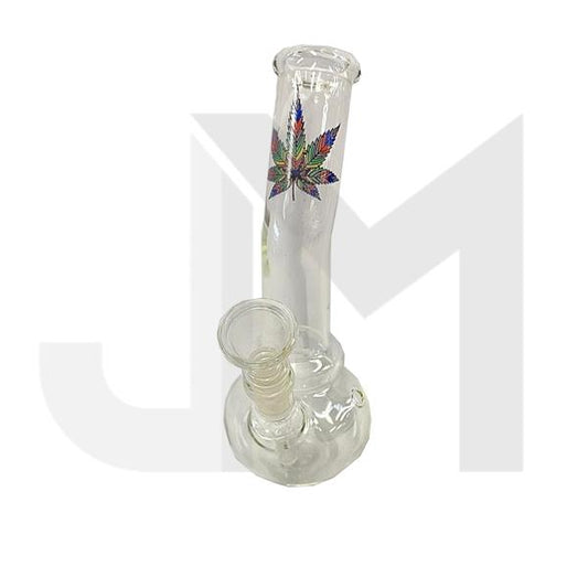 17cm Percolator Multi Leaf Print Glass Bong AC-215 (SM-2409)