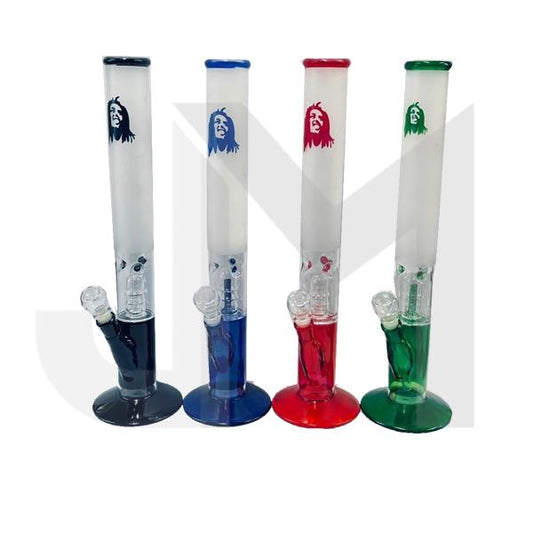 46cm Large Percolator Frosted Bob Marley Glass Bong AC-203 (SM-2379)