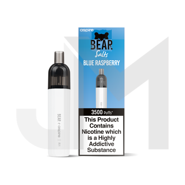 20mg Bear Aspire R1 Refillable Disposable Vape And 10ml Nic Salt 3500 Pu