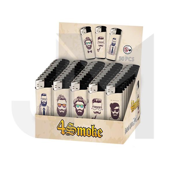 50 x 4Smoke Electronic Printed Lighters - YZ218DK