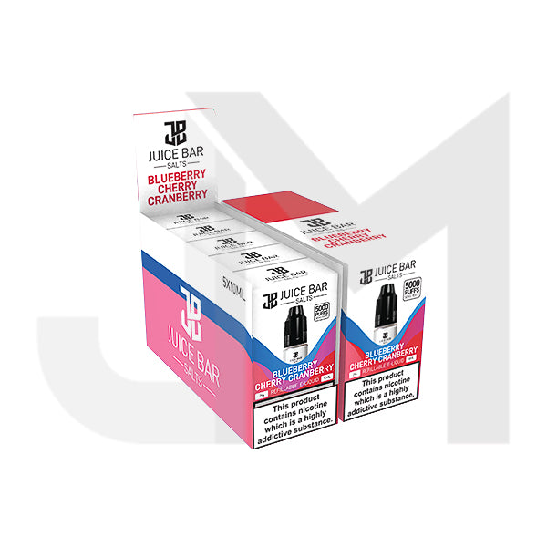 10mg Juice Bar Salts 10ml Nic Salts - Pack Of 5 (50VG/50PG)