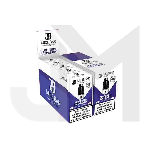 10mg Juice Bar Salts 10ml Nic Salts - Pack Of 5 (50VG/50PG)