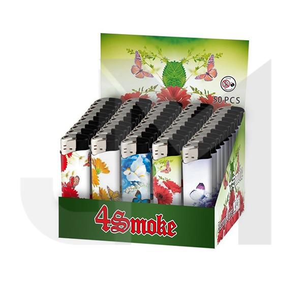50 x 4Smoke Electronic Printed Lighters - YZ218DK