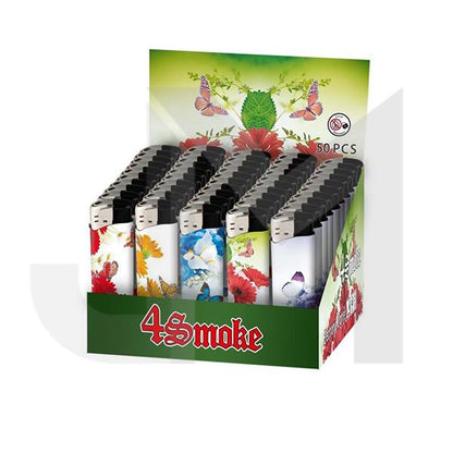 50 x 4Smoke Electronic Printed Lighters - YZ218DK