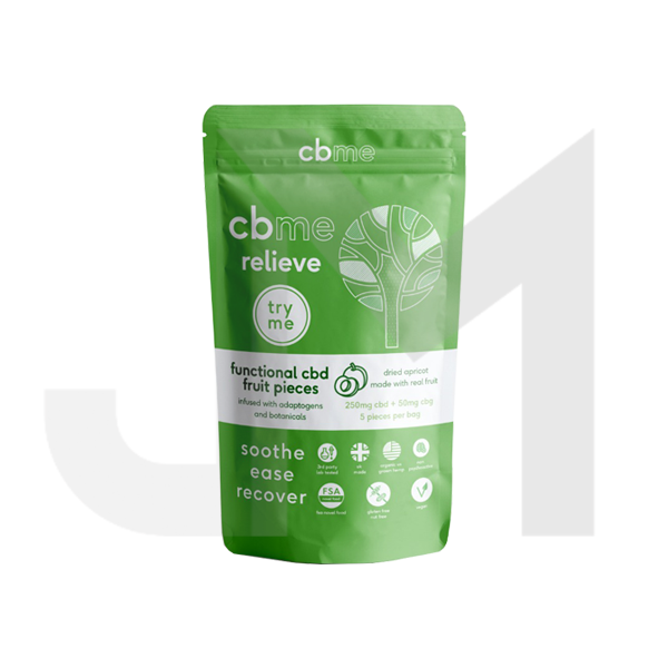 CBME Relieve Try Me 250mg CBD Apricot Fruit Pieces - 5 Pieces