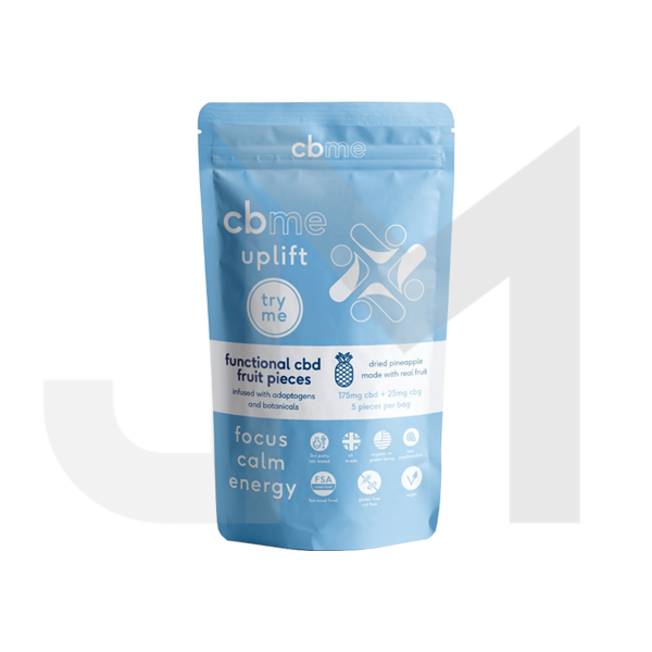CBME Uplift Try Me 175mg CBD Pineapple Fruit Pieces - 5 Pieces