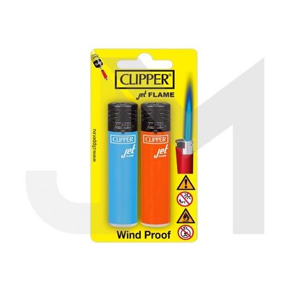 24 Clipper CKJ11RH Jet Flame Lighters Blister Pack Set - CKJ1L003UKH