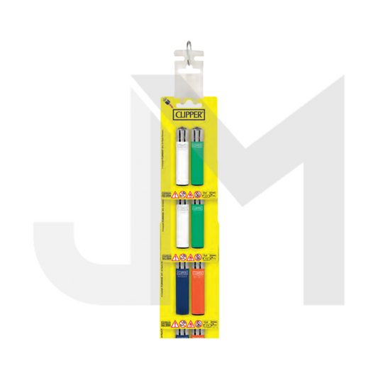 24 Clipper CP22RH Micro Solid Flint Lighters Blister Pack Set - CP1L000UKH