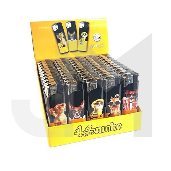 50 x 4Smoke Electronic Printed Lighters - YZ218DK
