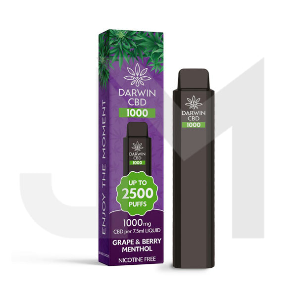 Darwin CBD 1000mg Disposable Vape Device 2500 Puffs