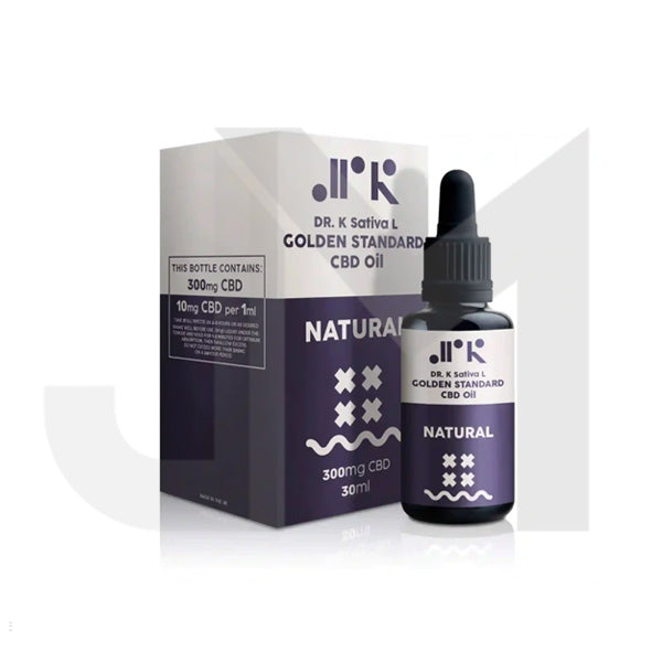 Dr K CBD Natural Golden Standard 300mg CBD Oil - 30ml