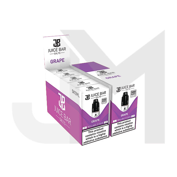 10mg Juice Bar Salts 10ml Nic Salts - Pack Of 5 (50VG/50PG)