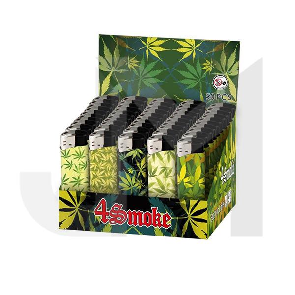 50 x 4Smoke Electronic Printed Lighters - YZ218DK
