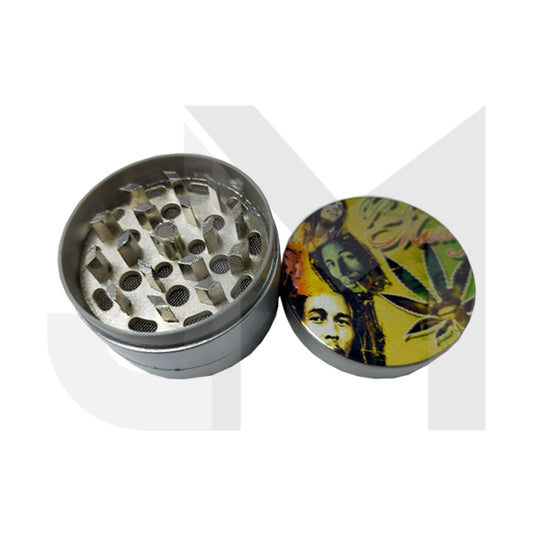 3 Parts Bob Marley Plastic Silver Grinder - HX019