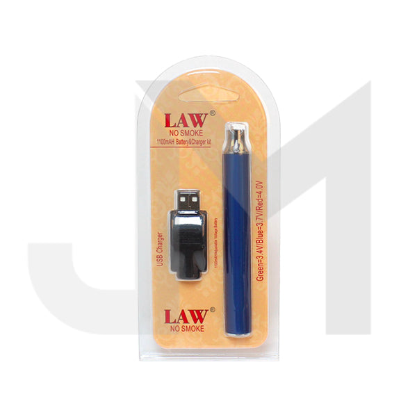 Law No Smoke 1100mAh Vape Battery & USB Charger