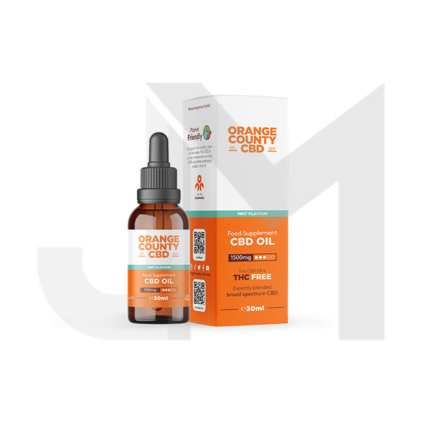 Orange County CBD 1500mg Flavoured Tincture Oil 30ml