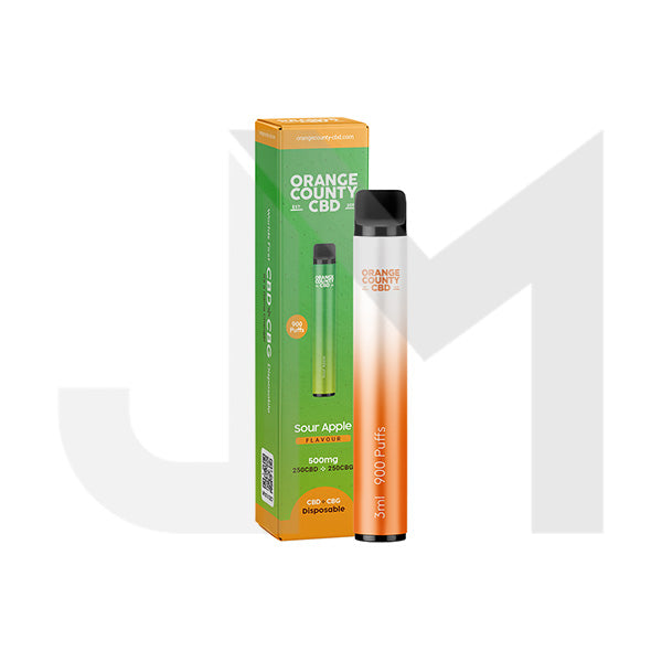 Orange County CBD 500mg CBD & CBG Disposable Vape Device 900 Puffs