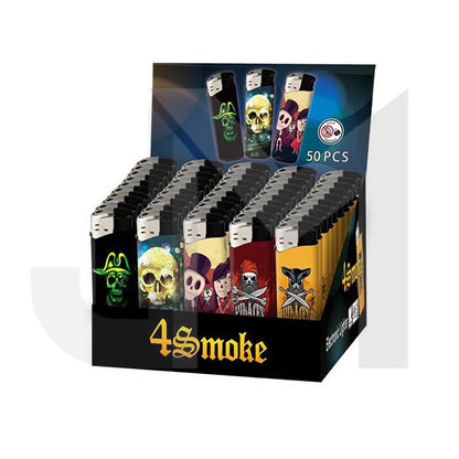 50 x 4Smoke Electronic Printed Lighters - YZ218DK