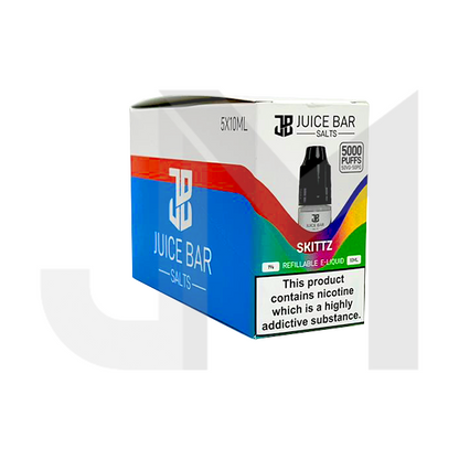 10mg Juice Bar Salts 10ml Nic Salts - Pack Of 5 (50VG/50PG)