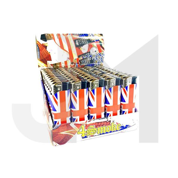 50 x 4Smoke Electronic Printed Lighters - YZ218DK