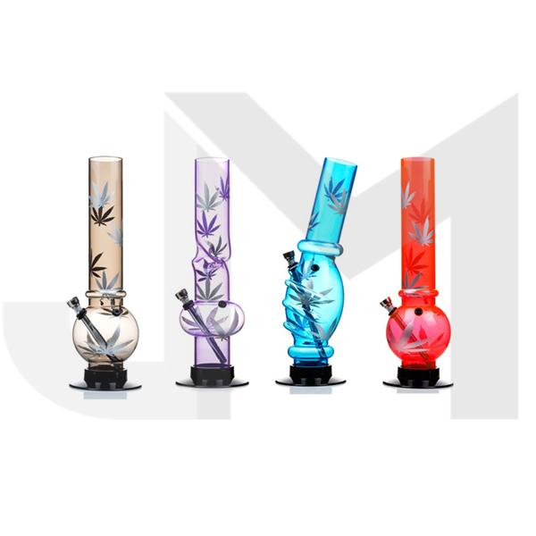 14" Mixed Design Medium Acrylic Bong - FAP(GS0440)