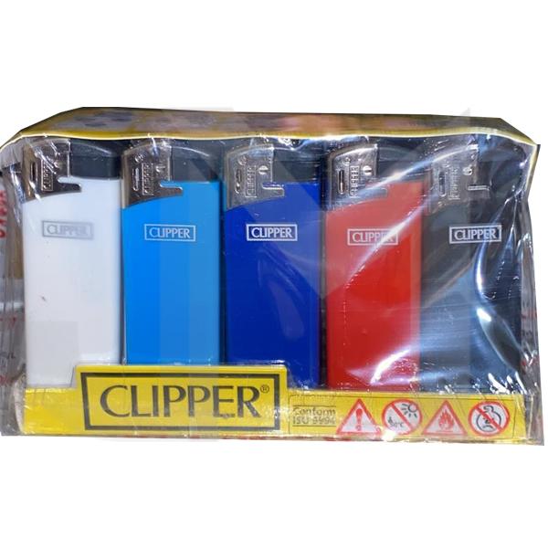 25 Clipper Flat Fit Translucent Electronic Lighters - TK21R