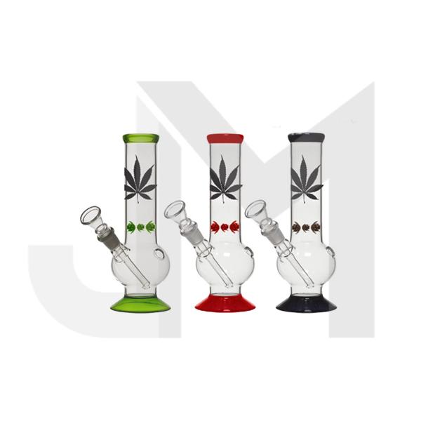 12 x 25cm Small Lead Design Glass Bong - GB42