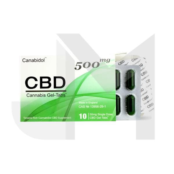CBD by British Cannabis 500mg CBD Gel-Tabs 10 Capsules
