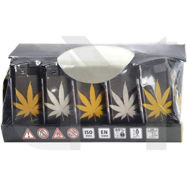 4Smoke Refillable Flat Printed Lighters 25 Pack - XHD8111