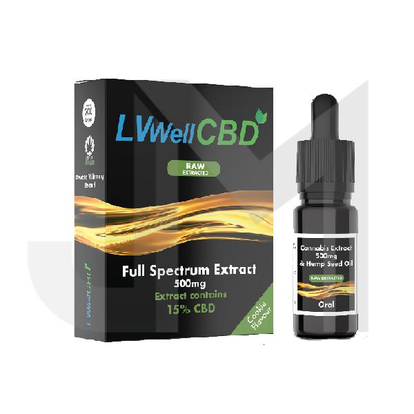 LVWell CBD 500mg 10ml Raw Cannabis Oil