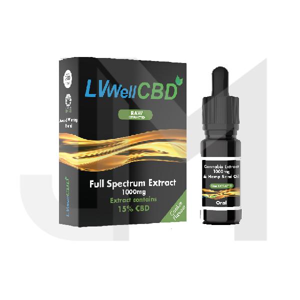 LVWell CBD 1000mg 10ml Raw Cannabis Oil