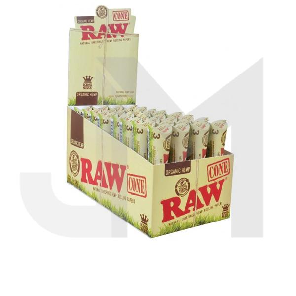 3 x 32 RAW Organic Hemp King Sized Pre-Rolled Cones