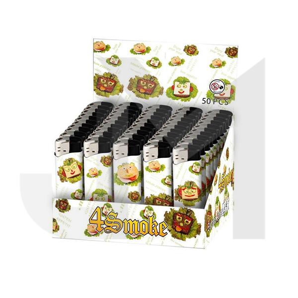 50 x 4Smoke Electronic Printed Lighters - YZ218DK