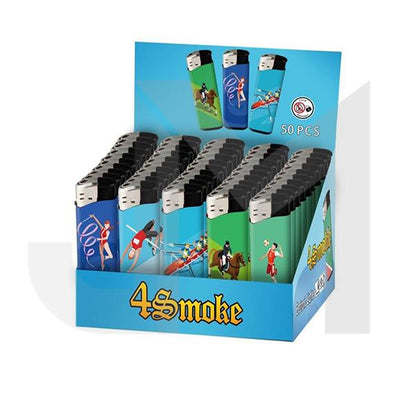 50 x 4Smoke Electronic Printed Lighters - YZ218DK