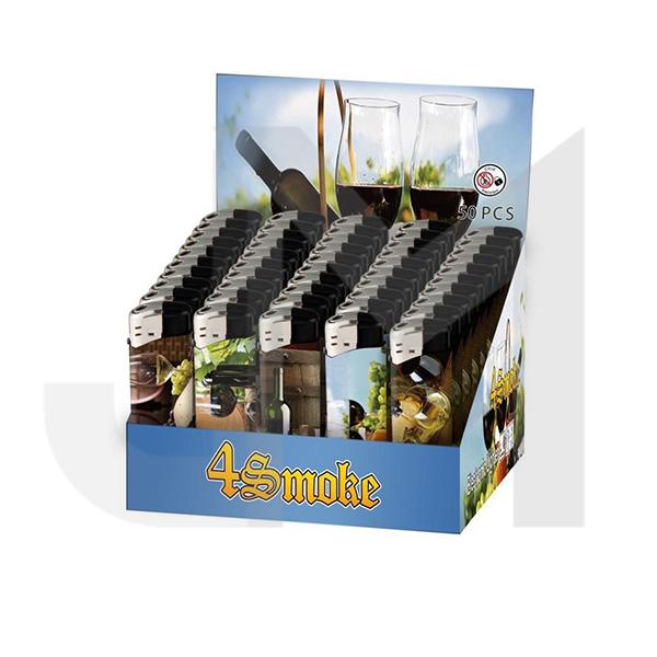 50 x 4Smoke Electronic Printed Lighters - YZ218DK