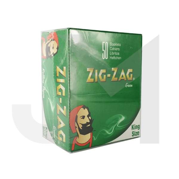 50 Zig-Zag Green King Size Rolling Papers