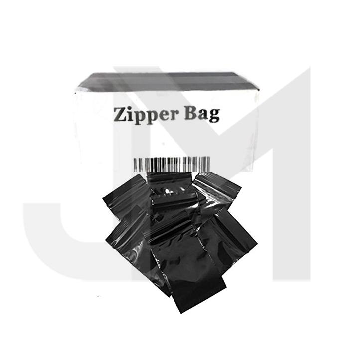 Zipper Branded 50mm x 50mm Black Baggies